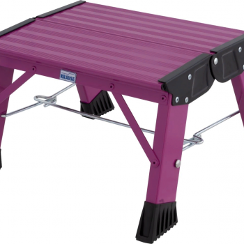 Двухсторонняя складная подставка KRAUSE TREPPY 1 ступень розовая 130358 - ЛЕСТНИЦЫ СТРЕМЯНКИ KRAUSE В ЕКАТЕРИНБУРГЕ